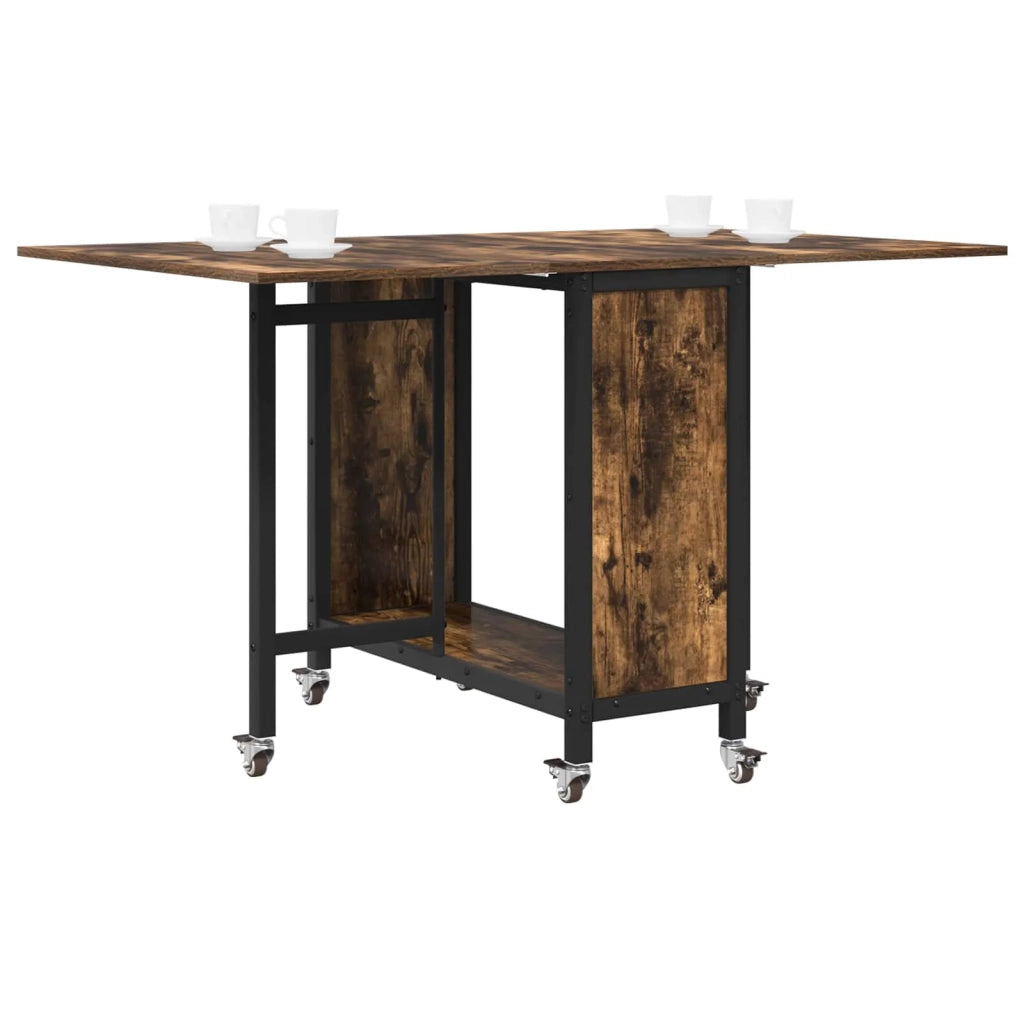 Tavolo da pranzo pieghevole con ruote 130 x 80 x 76,5 cm 8006045