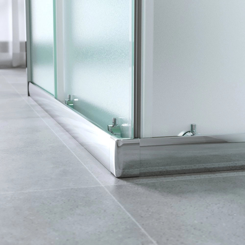 Box Doccia 3 Lati 80x120x80 Cm H 185 cm vetro 6 mm Opaco Scorrevole| Kiro