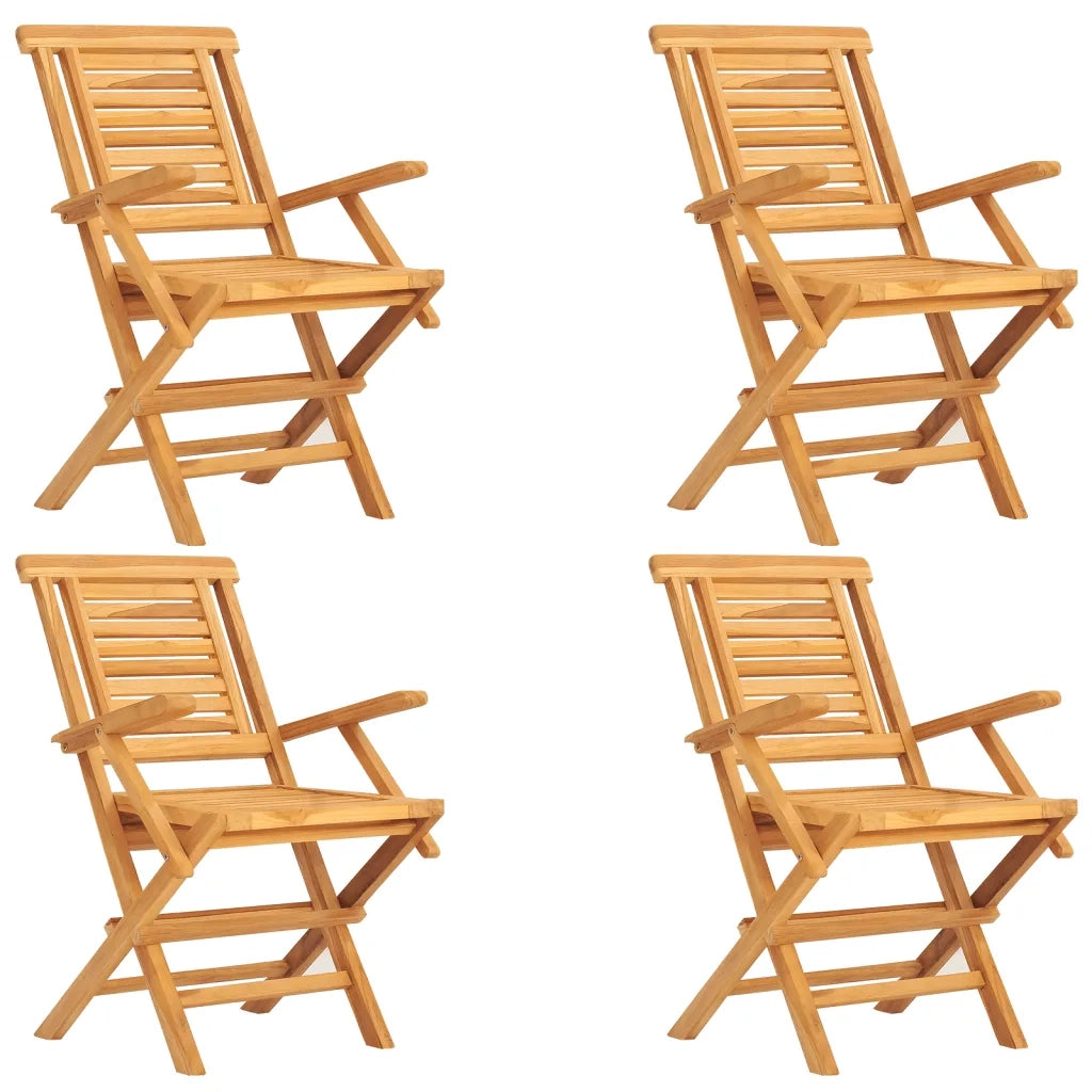 Set da Pranzo per Giardino 5 pz in Legno Massello di Teakcod mxl 125097