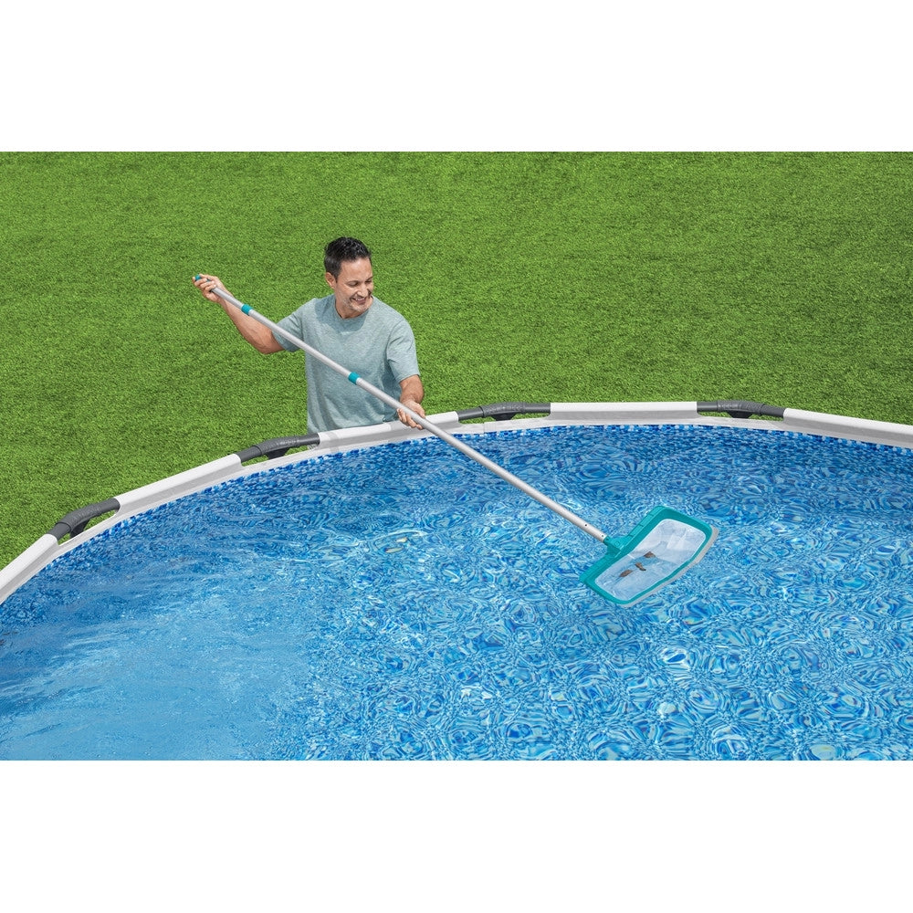 Trade Shop - Retino Skimmer Con Bordo In Gomma Per Pulizia Piscina Per Asta Telescopica ø30mm 58660 -