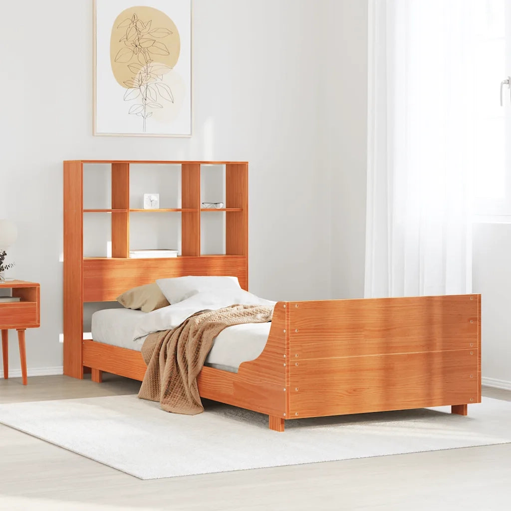 Giroletto senza Materasso Marrone Cera 100x200 cm Legno di Pino 3323697