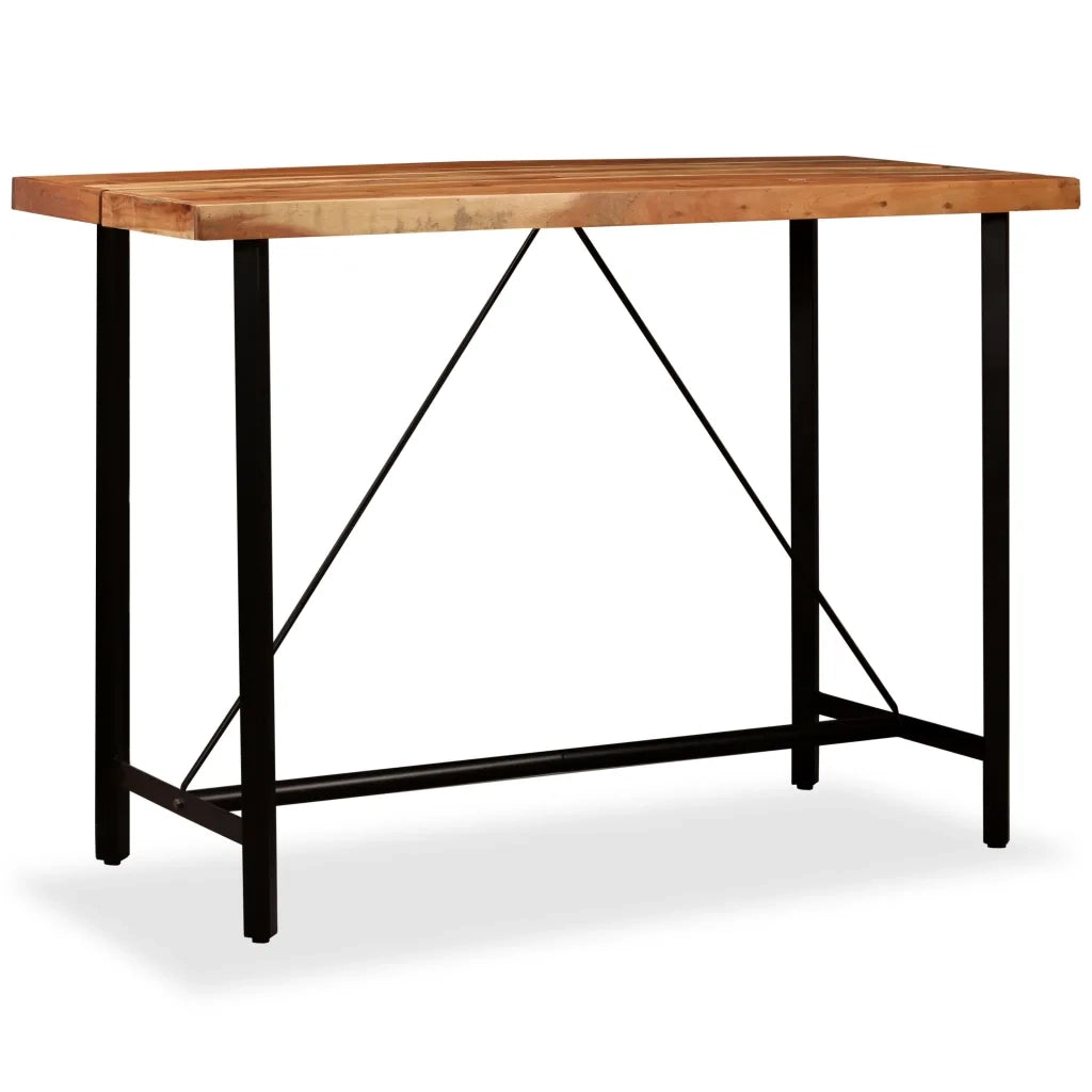 Tavolino da Bar in Legno Massello di Acacia 150x70x107 cm cod mxl 8810
