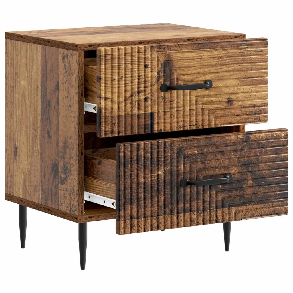 Armadio da Notte con cassetto Legno antico 43 x 34,5 x 47,5 cm 894771