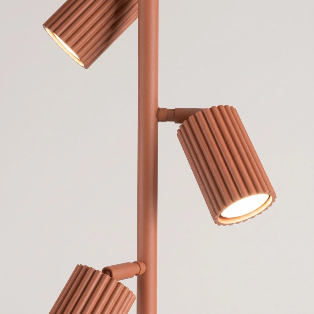 Lampada da terra KARBON 3 ocra rossa