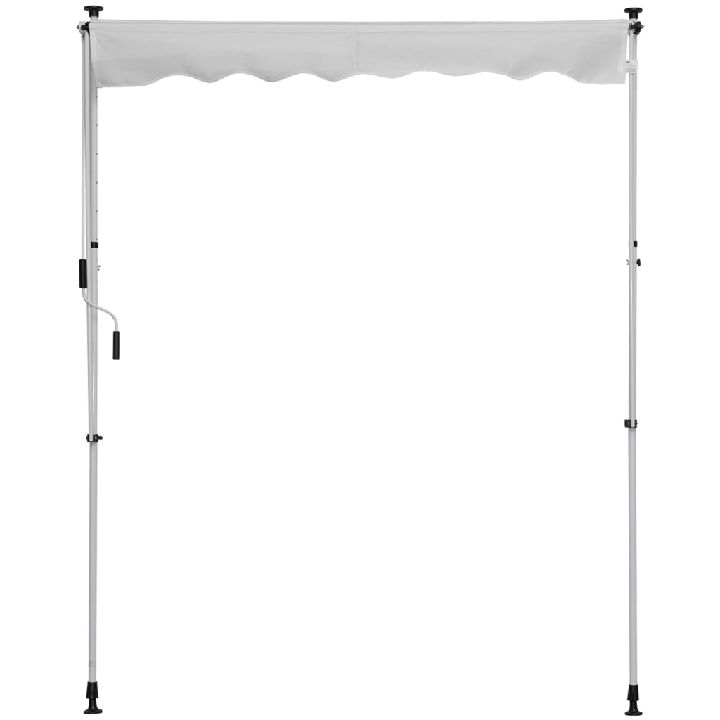 Telo da Sole Manuale Retrattile ¨C zephmum ¨C Bianco 200x150x170-280 cm