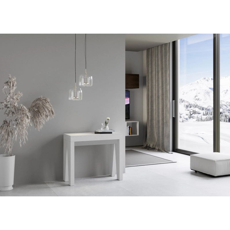 Consolle allungabile 90x40/300 cm Naxy - Bianco Frassino