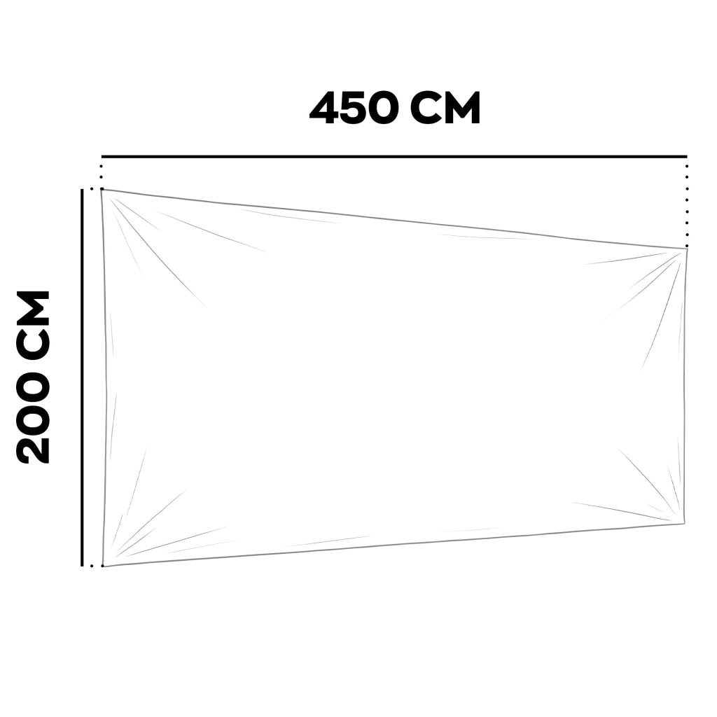 Telo laterale per gazebo da giardino 3X4,5 M. Telo con velcro vari colori bianco