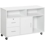 MOBILE PORTA STAMPANTE CON CASSETTI MOBILETTO MULTIUSO BIANCO