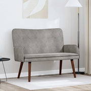 Sofa a Due Posti Grigio chiaro 115 x 61 x 87 cm Velluto