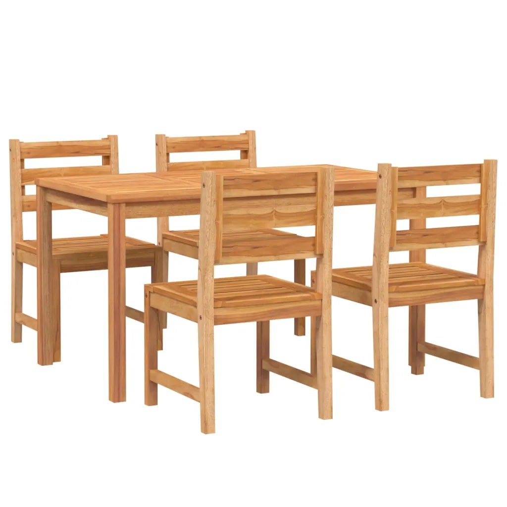 Set da Pranzo per Giardino 5 pz in Legno Massello di Teak 3157183