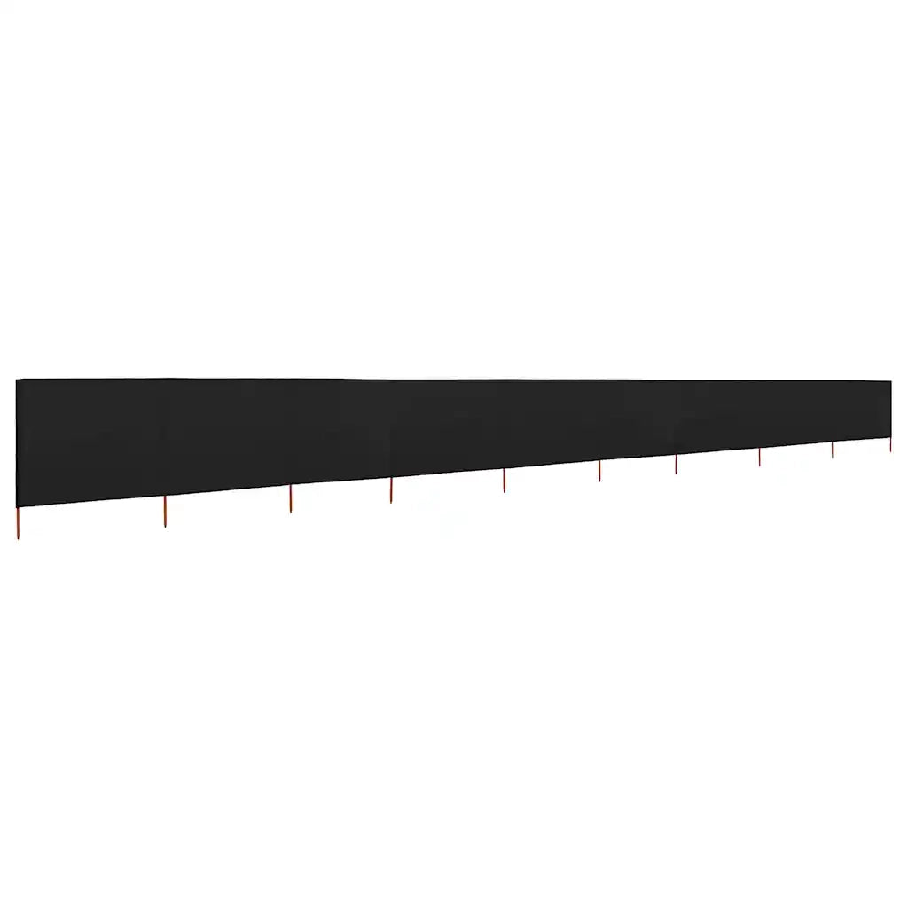 Paravento a 9 Pannelli in Tessuto 1200x80 cm Nero CFW7688568