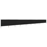 Paravento a 9 Pannelli in Tessuto 1200x80 cm Nero CFW7688568
