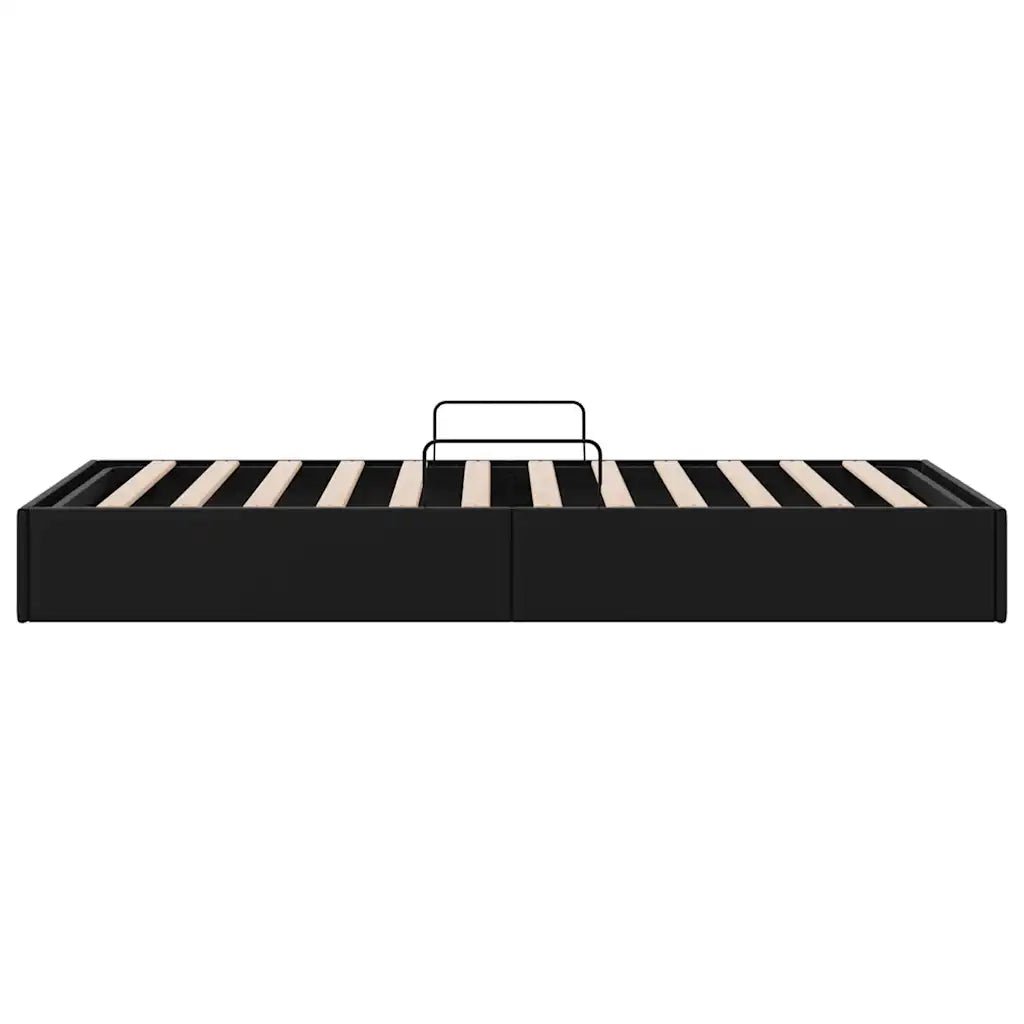 Letto con Contenitore Nero 100 x 190 cm Similpelle 3369968