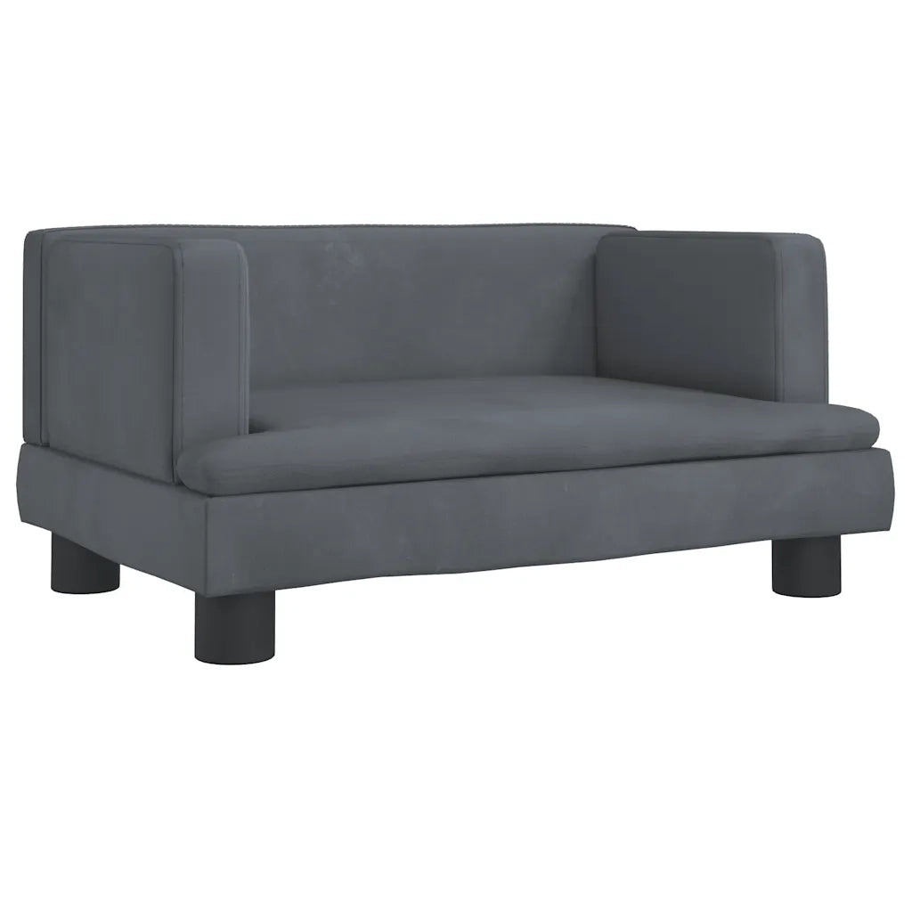 Lettino per Cani Grigio Scuro 60x40x30 cm in Velluto CFW2558708