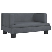 Lettino per Cani Grigio Scuro 60x40x30 cm in Velluto CFW2558708