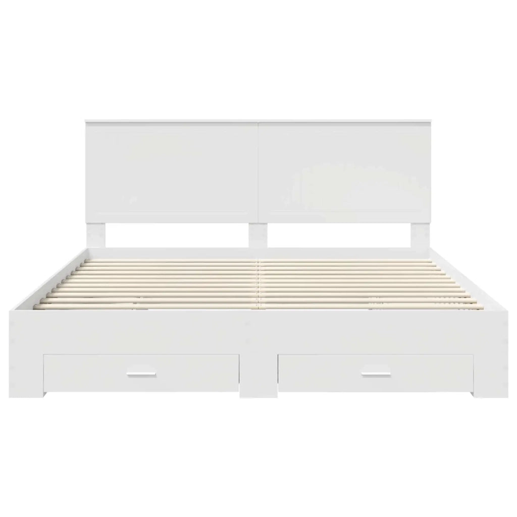 Struttura del letto Bianco 180 x 200 cm Legno multistrato