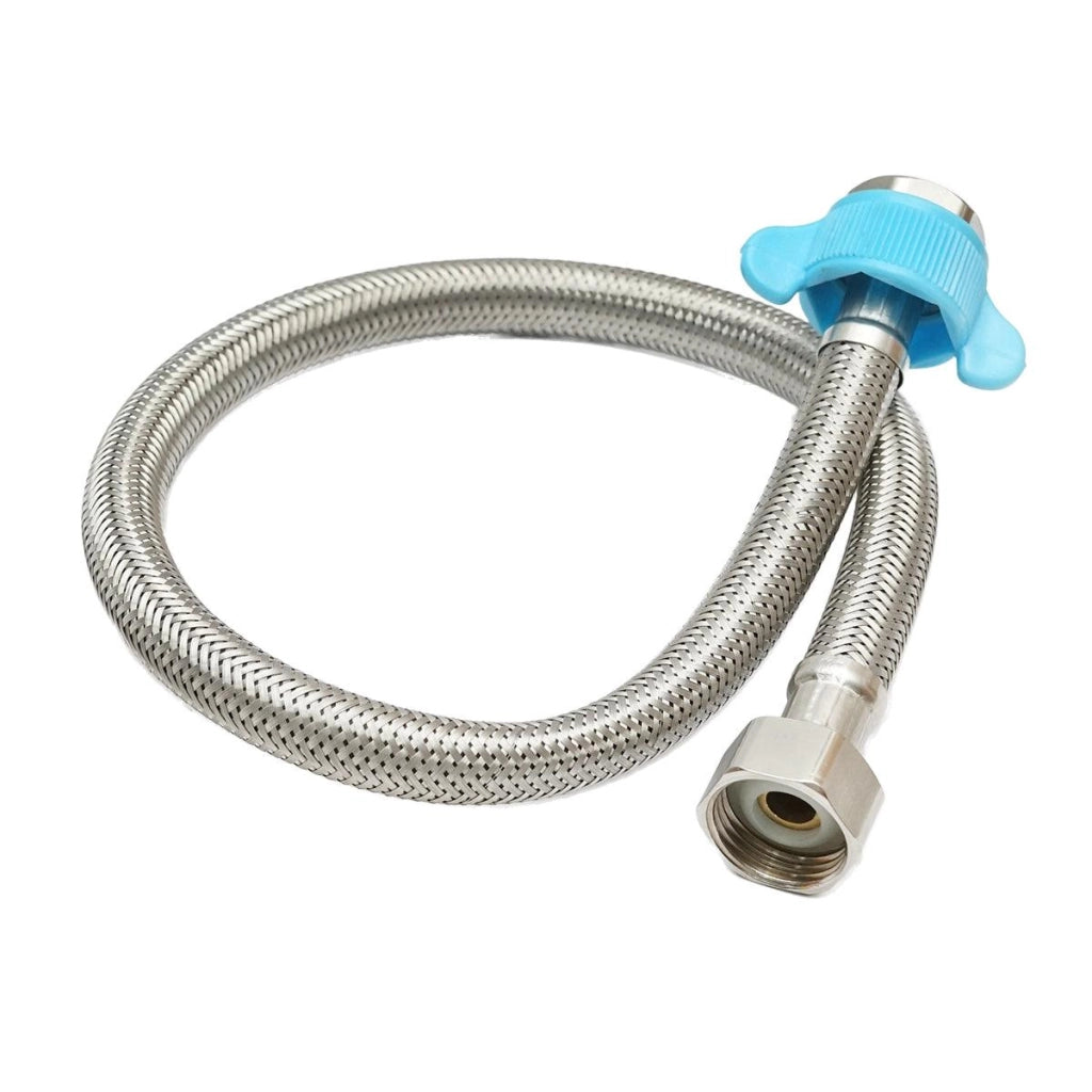 Abbeveratoi per Bovini, Ovini, Bestiame in Acciaio Inox Abbeveratoio per Abbeveraggio Automatico + Tubo Intrecciato, 2.5L 250x240x100mm