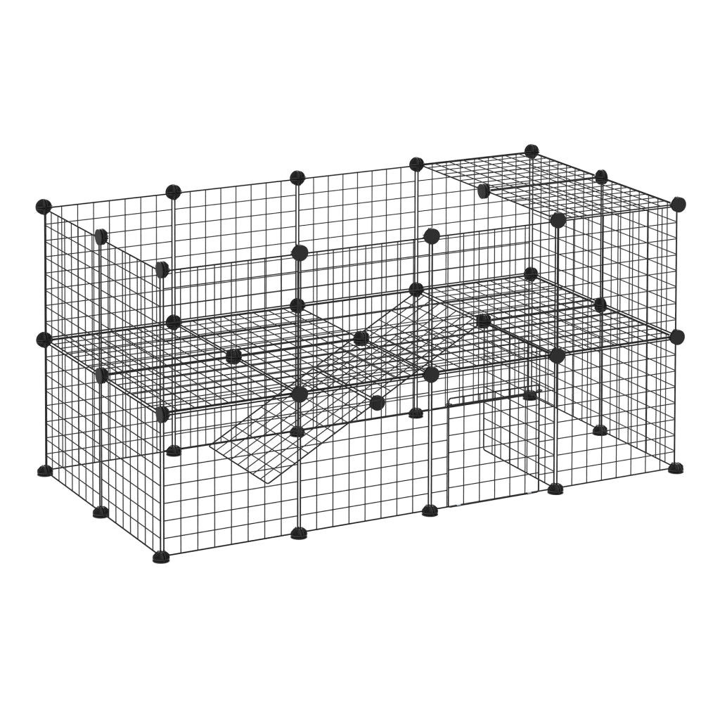 Recinto per Animali Domestici ¨C zephmum ¨C Grigio Metallo 36 Pannelli