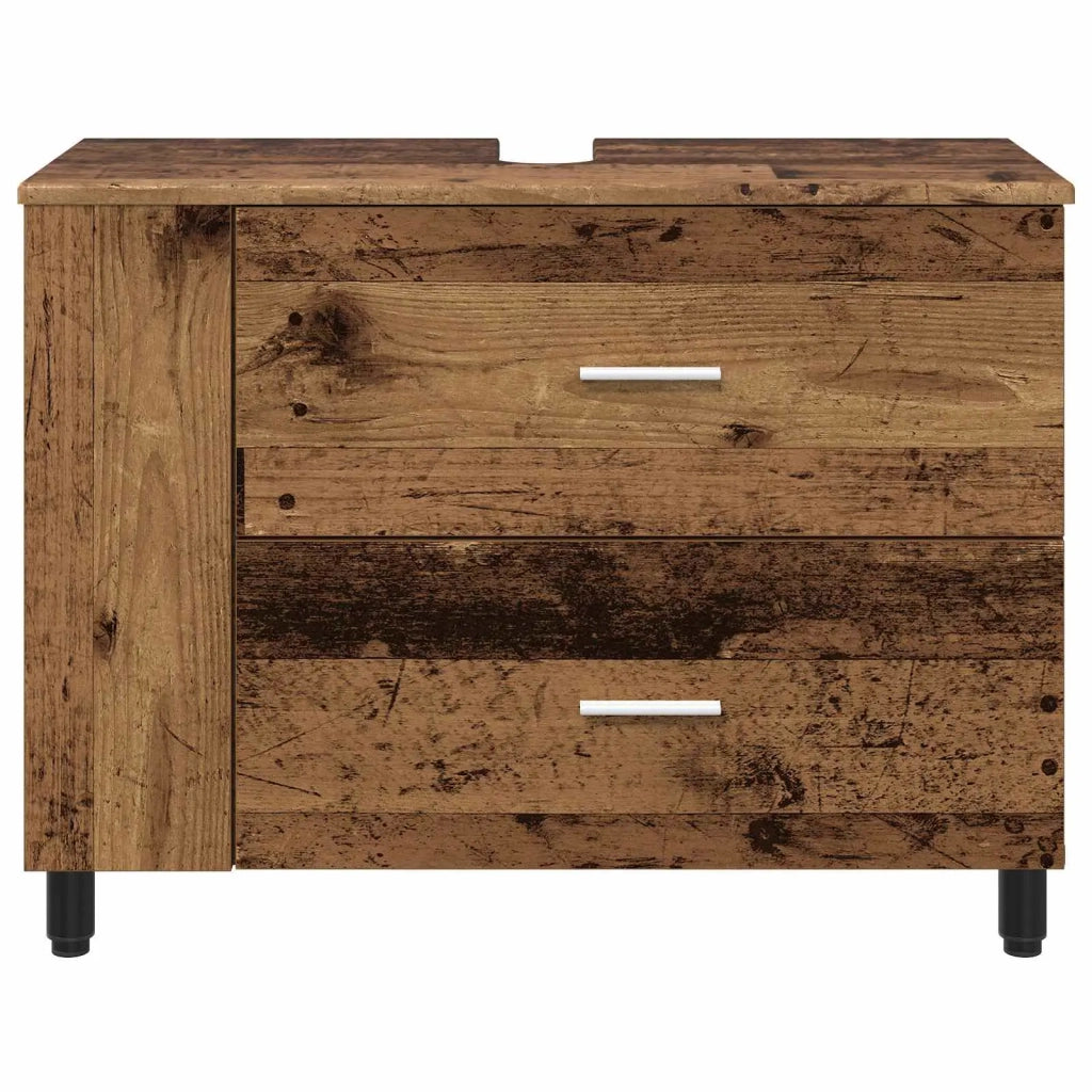 Mobiletto da bagno Legno antico 80 x 35 x 60 cm