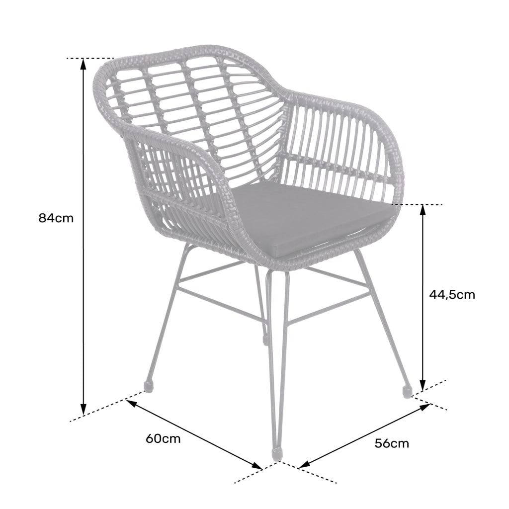 Set di 2 poltrone in rattan sintetico con cuscini CINTA