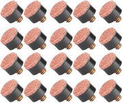 Cue Tips a Sfera - 20 Pezzi - 10mm - Marrone - Per Biliardo e Snooker - Presa Perfetta - Adatto a Competizioni - Qualità Elevata