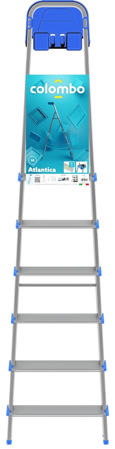 Scala a 7 gradini con portaoggetti e gradini più larghi mod.ATLANTICA COLOMBO