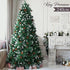Albero di Natale 250cm King Premium Verde Innevato 1600 Rami Folto con Pigne