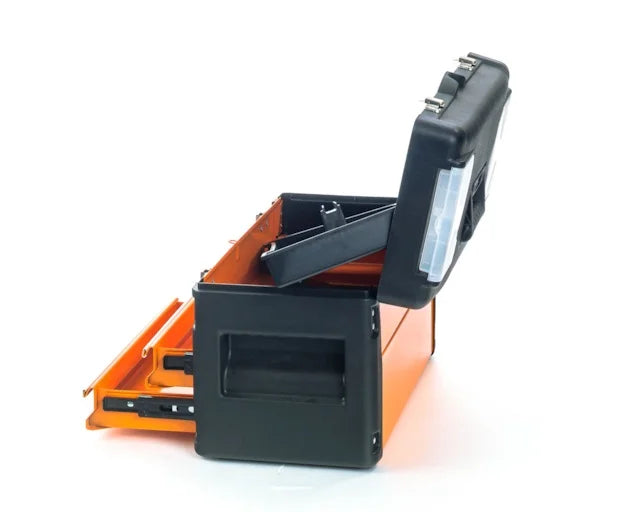 Cassetta degli attrezzi, 2 cassetti arancione