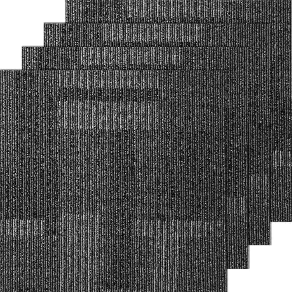 Quadrotte in Moquette 610 x 610 mm Grigio Misto Set 24 Pezzi Piastrelle Morbide Imbottite per Soggiorno Casa Fai da Te DC126-04