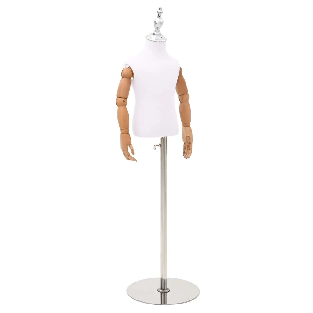 Manichino Regolabile 120-157 cm con Base Unisex PP Bianco 42041713