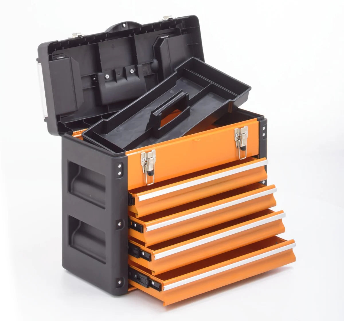 Cassetta degli attrezzi, 4 cassetti arancione