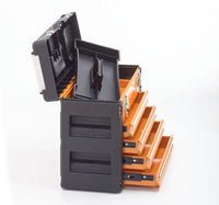 Cassetta degli attrezzi, 4 cassetti arancione