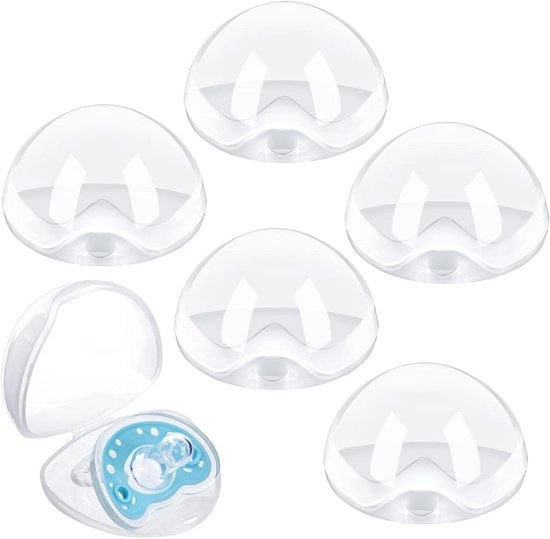 Fopspeenbox Premium per Bambini | Cassetta di Stoccaggio Portatile Transparente | Stoffa Impermeabile | Casa e Viaggio | 6 pezzi.
