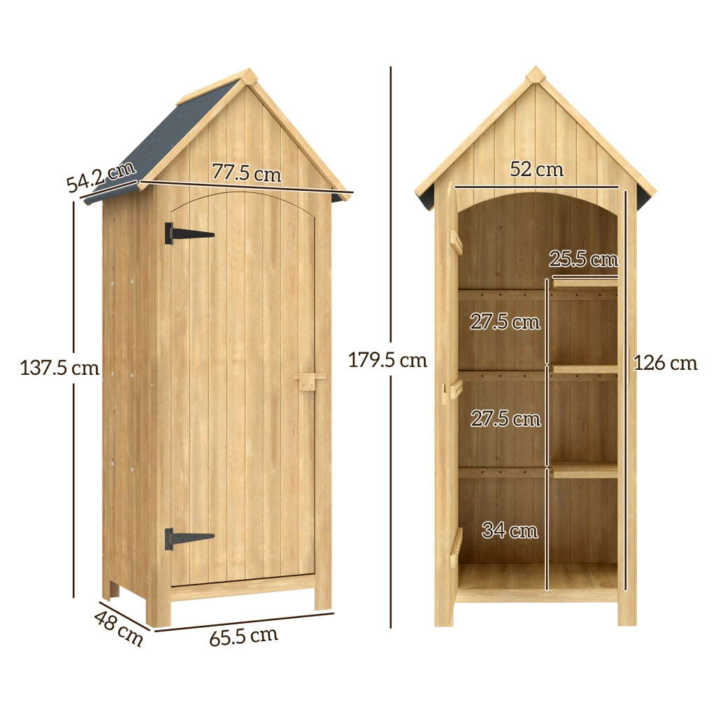 Casetta da Giardino in Legno ¨C Zephmum ¨C Antracite 77.5x54.2x179.5cm