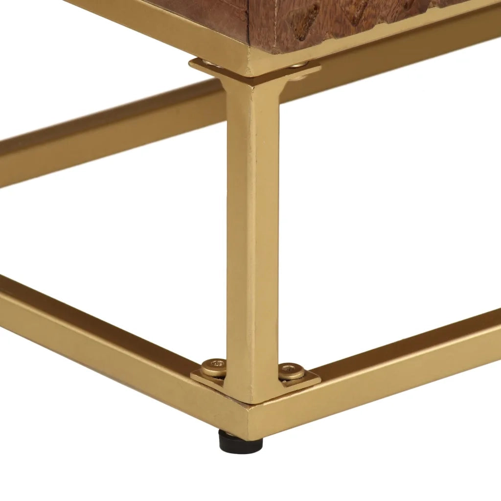 Credenza-Buffet-Armadio da cucina 55x30x76 cm in Legno Massello di Mango e Ferro 893147