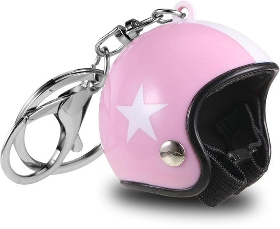 Motorhelm con appendiaventi retro con chiusura automatica per portare la patente, regalo per motociclisti, dono di compleanno, anniversario per uomini, donne, migliore amica - rosa, rosa, Unico modello