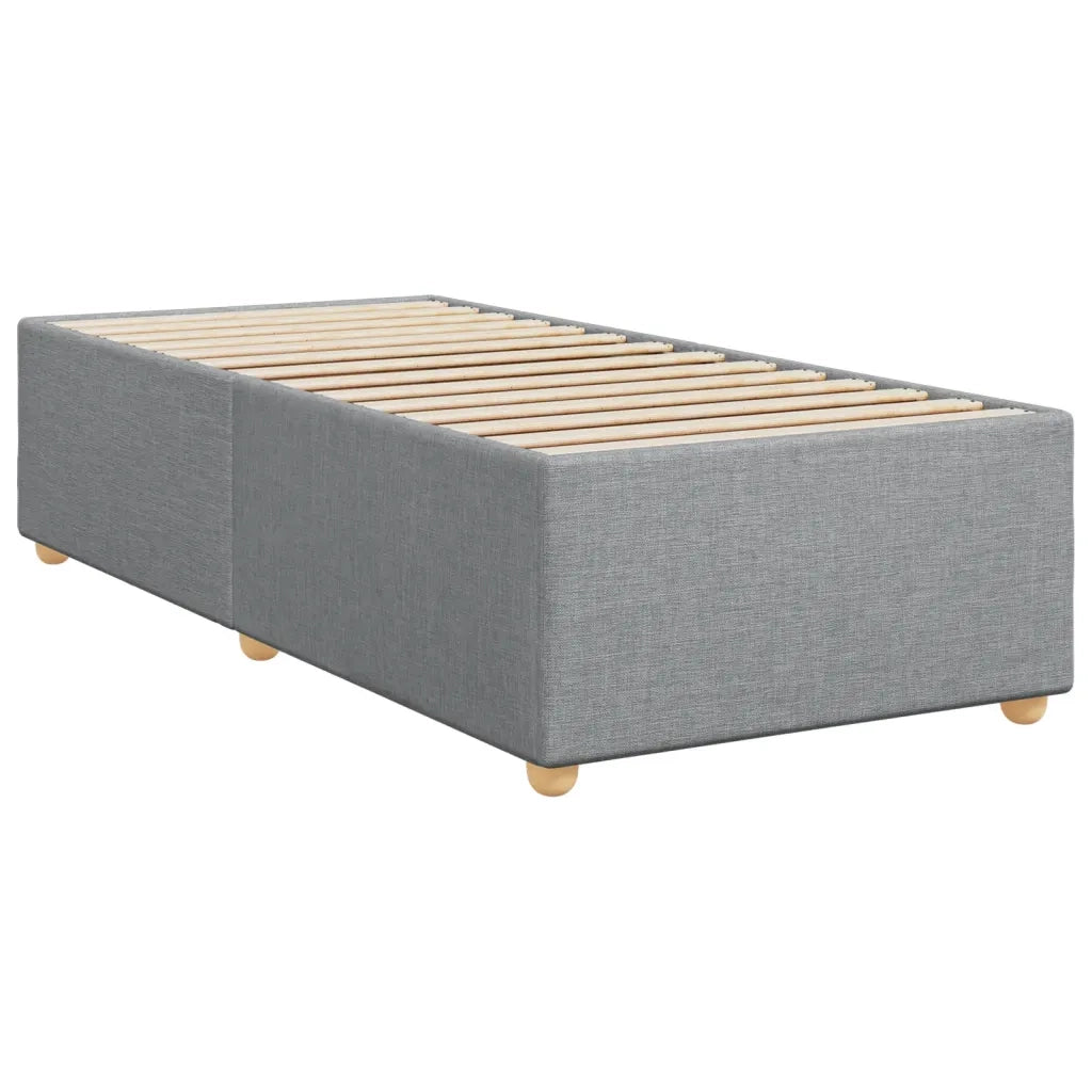 vidaXL Giroletto a Molle con Materasso Grigio Chiaro 80x200 cm Tessuto