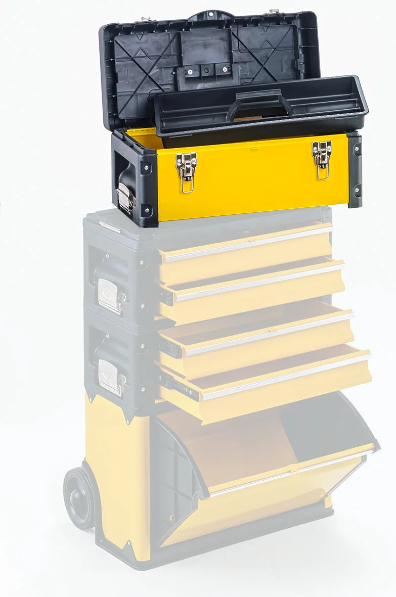 Cassetta portautensili, bauletto trolley giallo