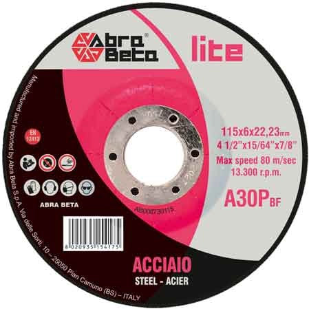 DISCO DA SBAVO PER FERRO ABRA BETA Ø 115x6,0 mm - ABRABETA