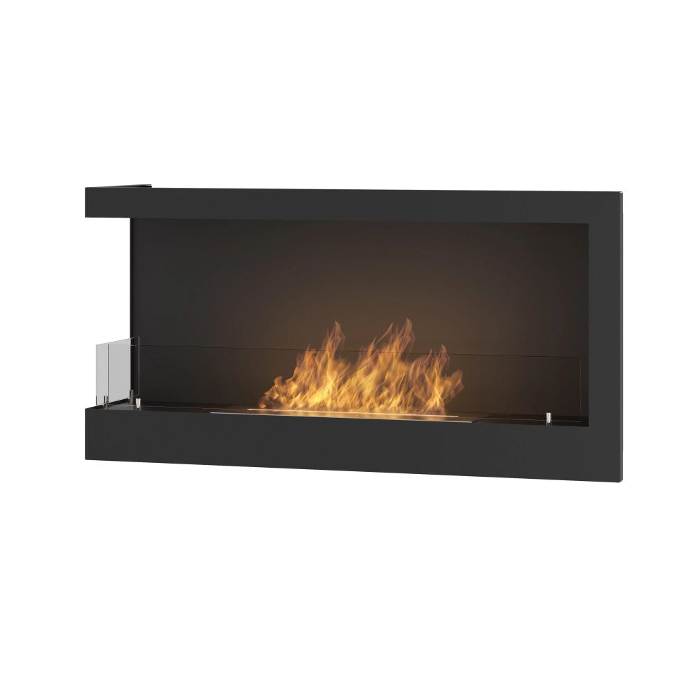Caminetto a Bioetanolo Angolare Corner 900 Left SimpleFire da incasso con Vetro
