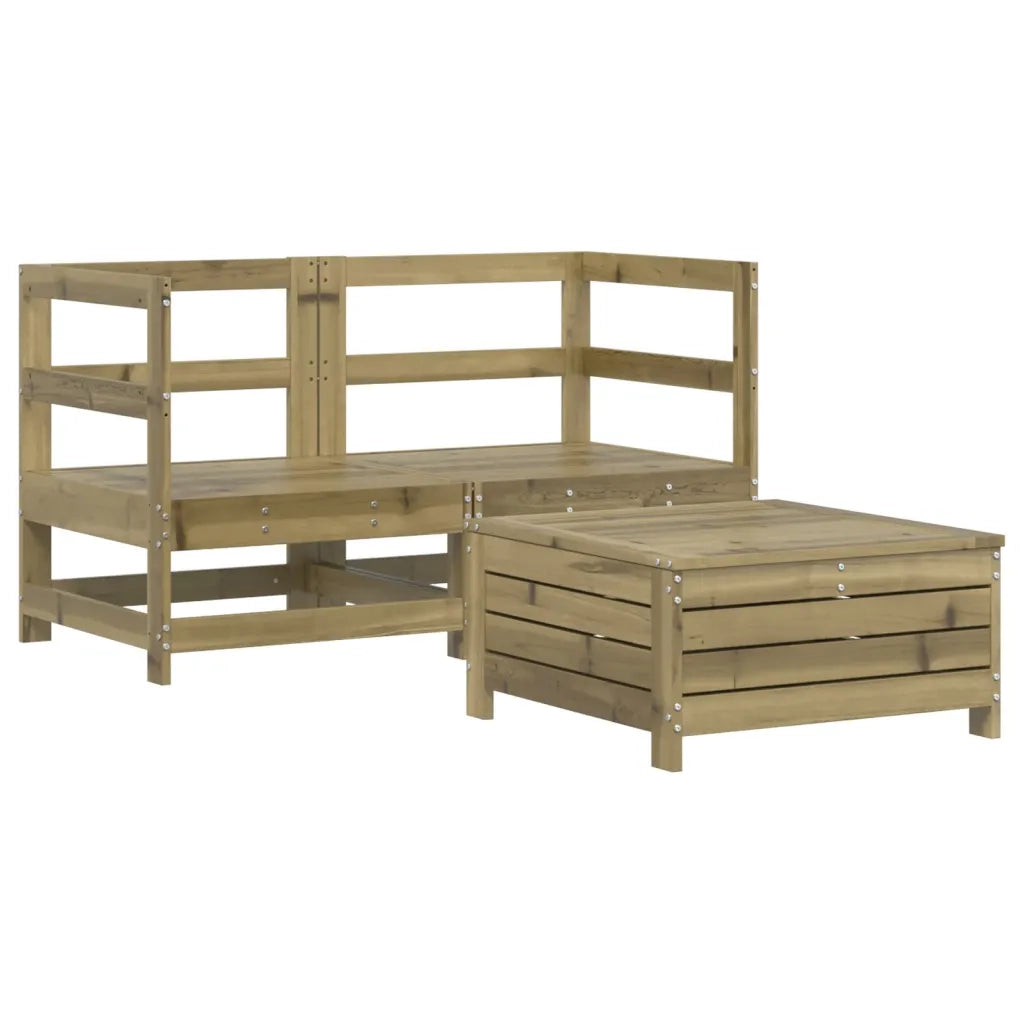 Set Divani da Giardino 3 pz in Legno Impregnato di Pinocod mxl 92791