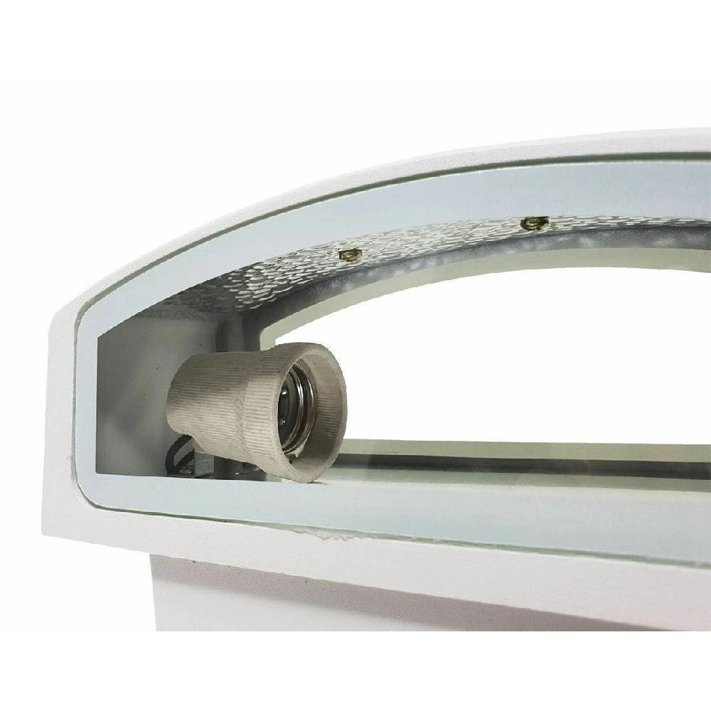Trade Shop - Applique Esterno 2 Vie E27 Max 60 Lampada Faretto Da Parete Luce Plafoniera 910 -
