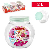 1 Pezzo Barattolo da Cucina Caramelle in Plastica Pandora 2 Litri Vari Colori