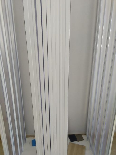 Box doccia in PVC 3 lati apertura bilaterale con doppia chiusura ad angolo - Misura: 90 x 100 x 90 x h185