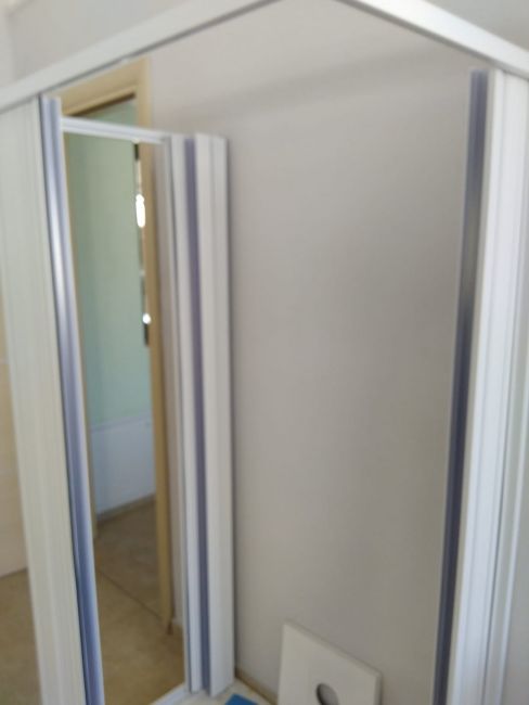 Box doccia in PVC 3 lati apertura bilaterale con doppia chiusura ad angolo - Misura: 70 x 80 x 70 x h185