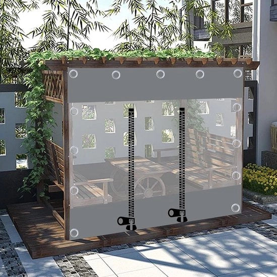 Dipietra Bagnatura Zeildo - Zeildo di PVC Acqua Impermeabile per Pergola, Patio, Giardino e Veranda - Resistente al Tempo, con Cerniera, 2.8x2m