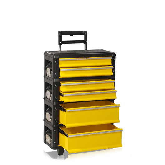 Carrello portautensili, 4 vie 1.1.2.2, colore giallo