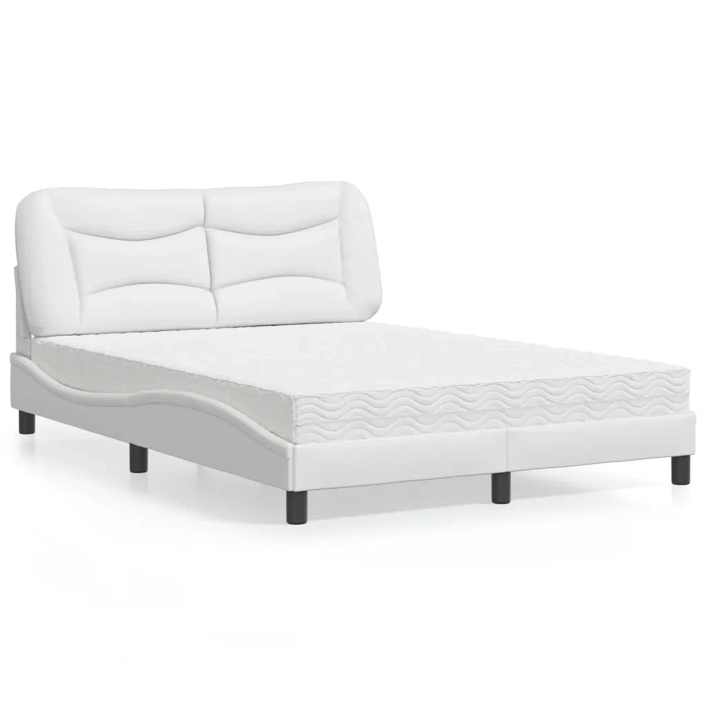 Letto con Materasso Hvar Bianco 120x200 cm in Similpelle 3208711