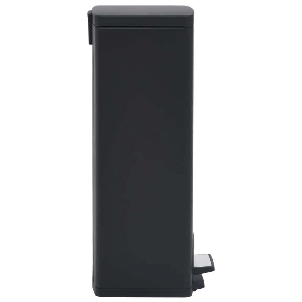 Pattumiera a Pedale Anti-Impronte 30 L Nera in Acciaio Inox 149573