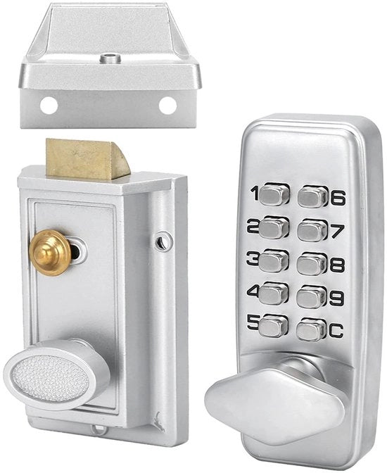 Combinazione a Scatto Meccanico - Chiusura di Sicurezza - Regolabile - Porte di Cassetto - Tende di Ferro - Uso Casa Ufficio Esterno